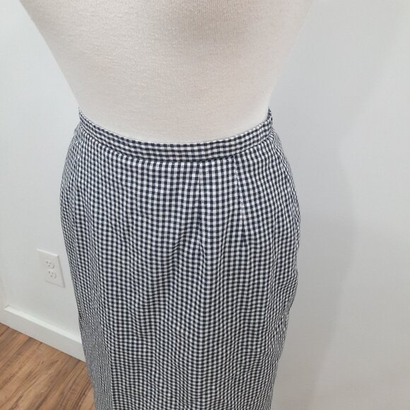 Vtg 70s handmade dark blue gingham skirt - Handmade - Picture 5 of 11